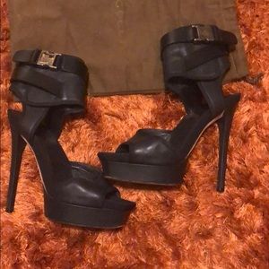 Gucci ankle wrap heels